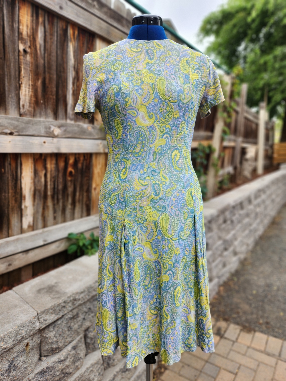 Vintage Casualmaker by Sy Frankl Paisley Knit Midi Dress – 1960s/70s